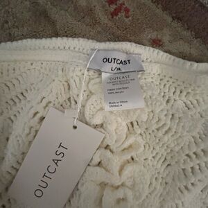 OUTCAST Cream Crochet Midi Skirt